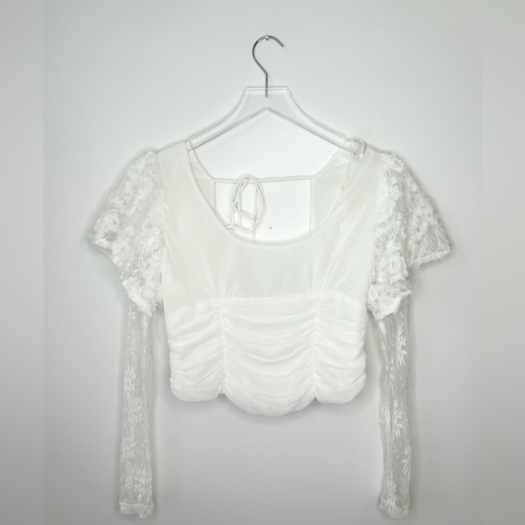 Free People Dream Of You White Top Size Small - Picture 4 of 8